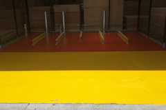 Epoxy coating and line marking to the workshop roller doors entries