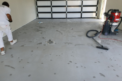 Epoxy coating on the garage concrete floor