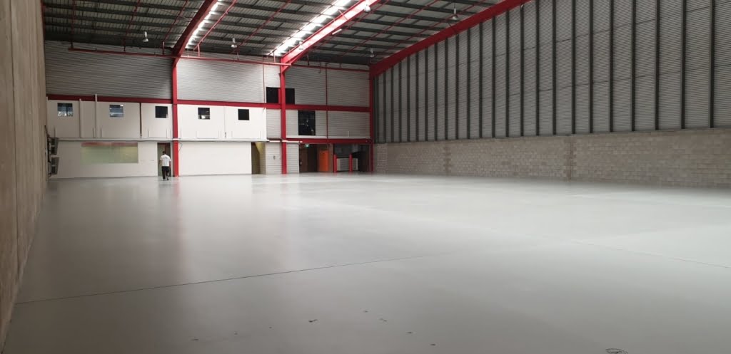 Warehouse space epoxy coated