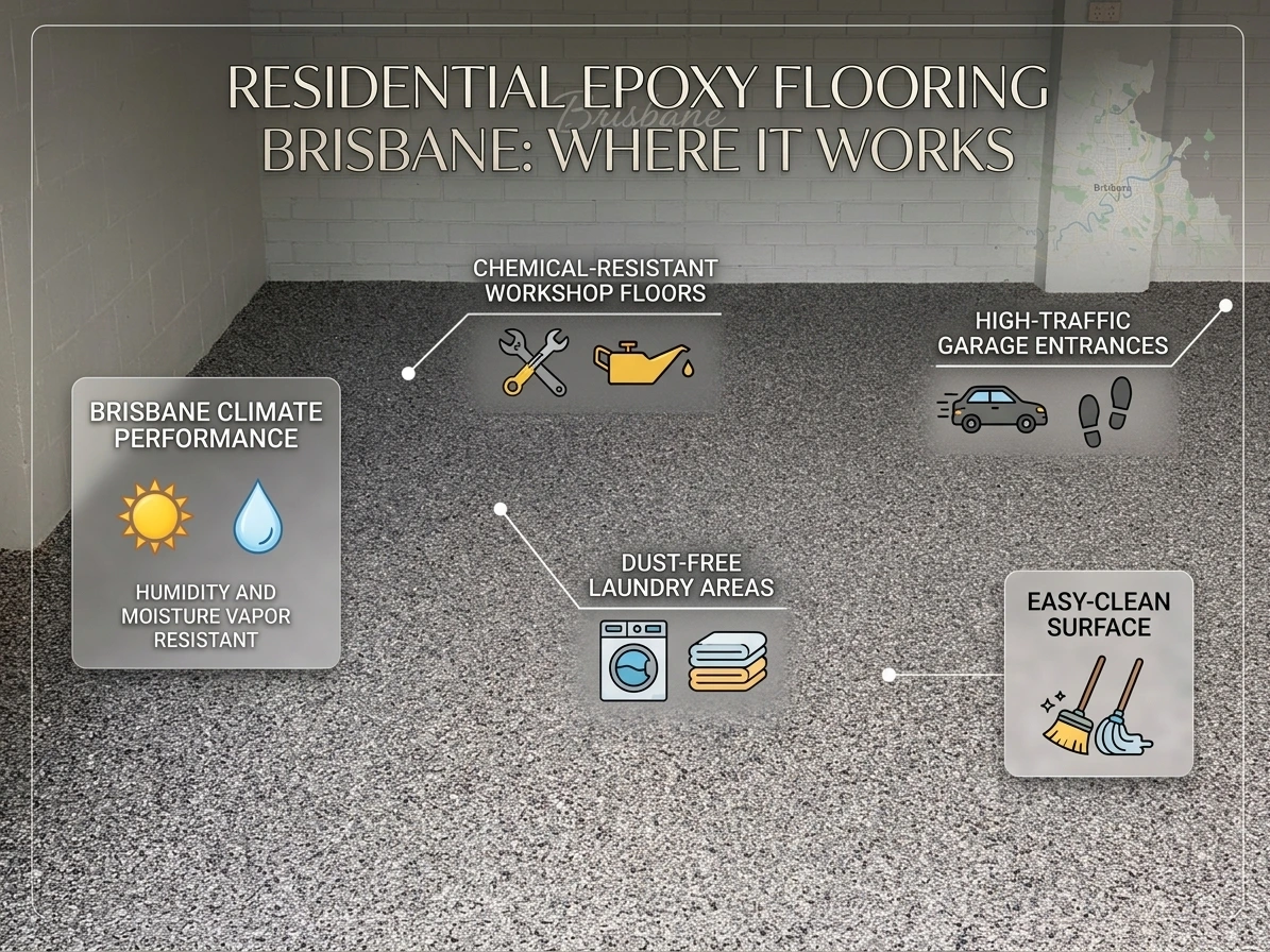 Residential Epoxy Flooring Brisbane: Where It Works